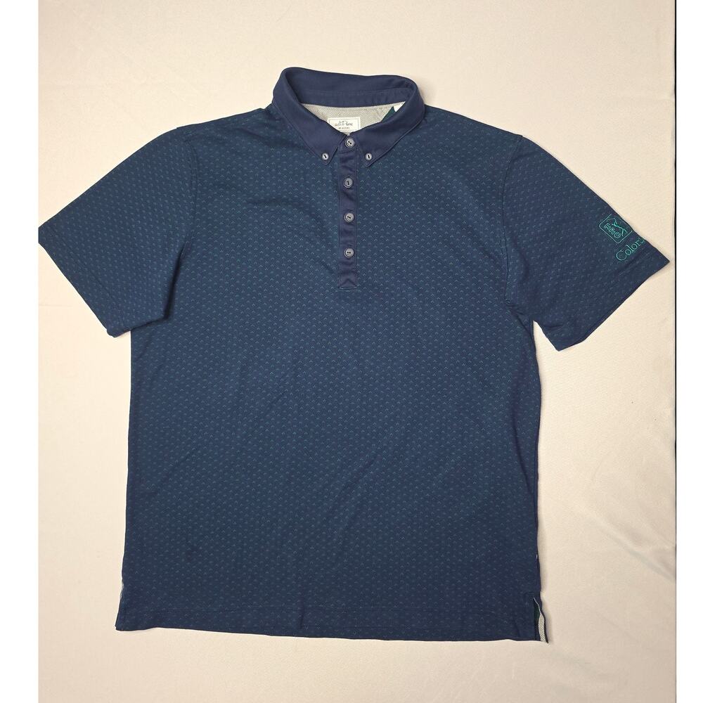 Adidas Polo Shirt Blue Adi Pure Golf TPC Colorado Size M